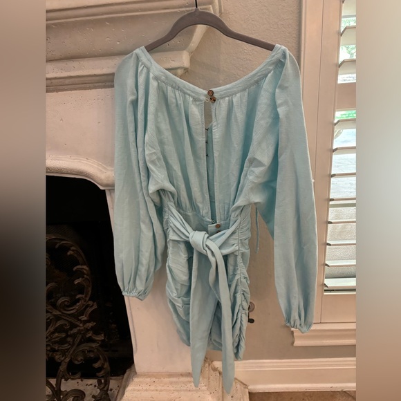 Free people light blue long sleeved dress Like new condition Worn once (see pic) - Picture 3 of 3